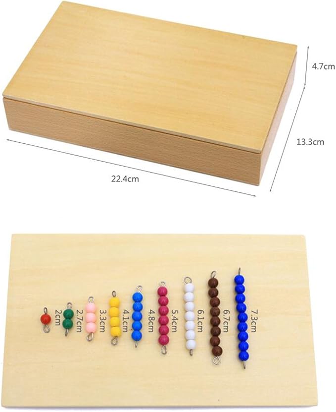 New Sky Montessori Checker Board Beads Early Development Mathematics Material for Kids Wooden Toy Montessori Math Learning Addition and Subtraction Aids