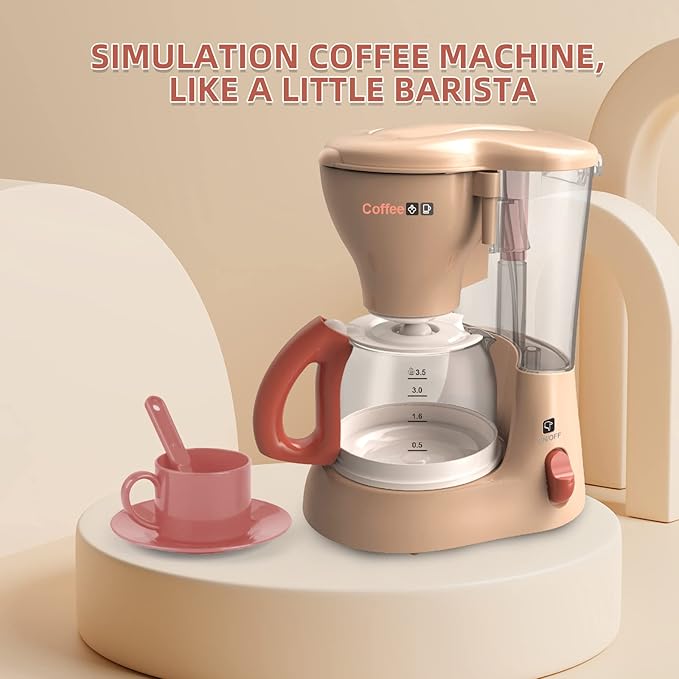 Play Kitchen Toys for 3 4 5 6 7 8 Year Old, Pretend Play Kitchen Appliances Toy Set with Blender, Coffee Maker, Mixer and Toaster,Christmas & Birthday Gifts for Kids Age 3-5 4-6 6-8 Girls