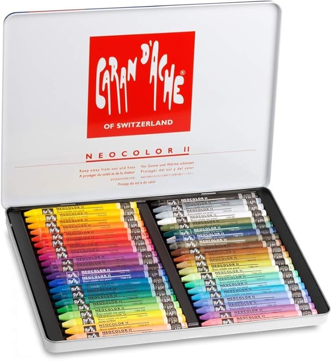 Caran d'Ache Classic Neocolor II AQUARELLE Water-Soluble Pastels, 40 Colors