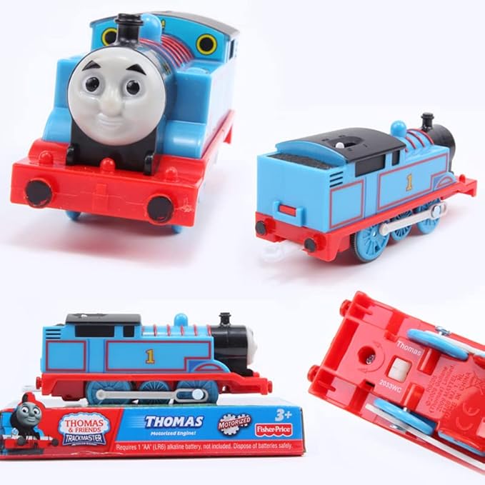 wltk Motorized Blue TH-OMAS Train Engine Toy Set, Battery-Powered Train’s Friend Toy Set ,Toddlers Train Toys for Age 3 4 5 6 7 8 Kids Boys Girls