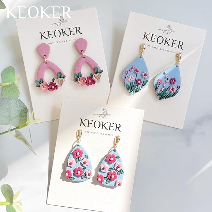 Keoker 4 Sizes Polymer Clay Bead Roller, Polymer Clay Bead Maker, Bead Molds for Clay, Polymer Clay Tool