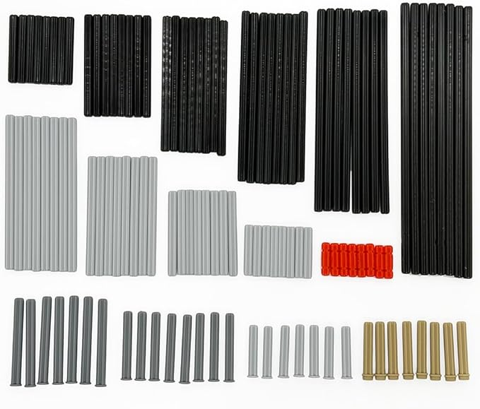120 Pieces Technical Parts Axle Connectors Building Blocks Accessories Parts Sets Construction Toys Set for Kids 6yrs+ Compatible with Major Brands
