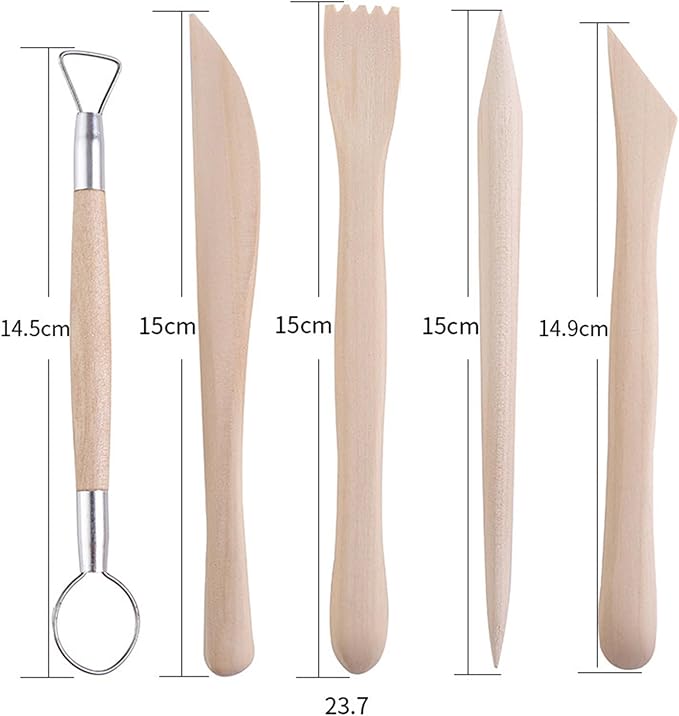 DIY Polymer Clay Tools 24pcs Tool Beginner's Clay Sculpting Set, Clay, Wood Carving, Ceramic Art Project Accessory for School, Classrooms, Kids/Adults, Birthday Gift, Craft Activity