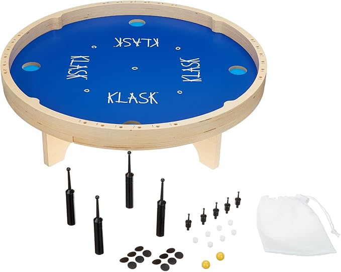 KLASK: The Magnetic Award-Winning Party Game of Skill - for Kids and Adults of All Ages That’s Half Foosball, Half Air Hockey