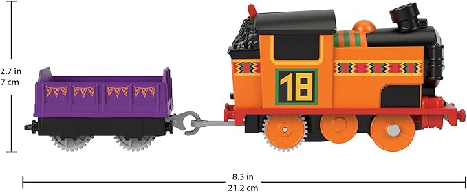 Thomas & Friends Motorized Toy Train Nia Battery-Powered Engine with Cargo for Pretend Play Preschool Kids Ages 3+ Years
