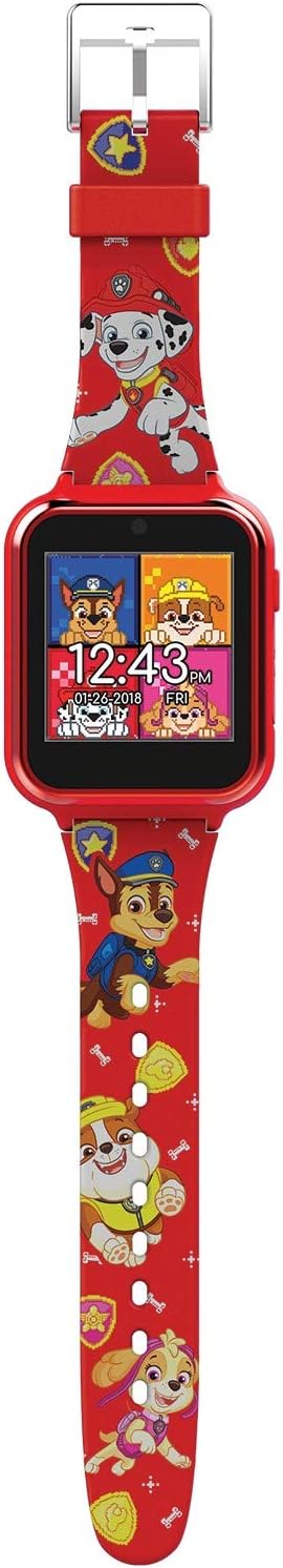 Accutime Paw Patrol Smart Watch with Camera for Kids and Toddlers - Interactive Smartwatch for Boys & Girls Featuring Games, Voice Recorder, Calculator, Pedometer, Alarm, Stopwatch, with USB Cable