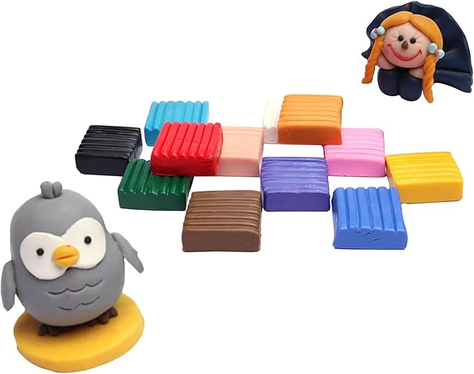 EDIFON Polymer Clay, 12 Colors DIY Modeling Clay, Oven Bake Clay, Ideals DIY Gift for Kids