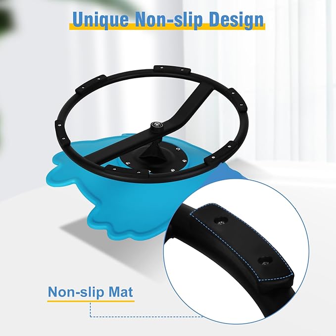 Autism Kids Swivel Chair, Spinning Chair for Kids Sensory, Sensory Toy Chair, Carousel Spin Sensory Chair for Kids, Training Body Coordination (Blue)