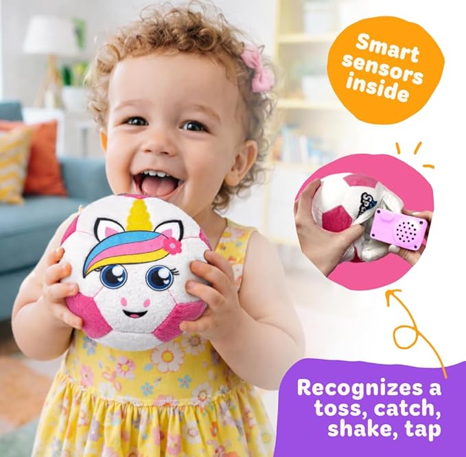 Move2Play, Hilariously Interactive Toy with Music & Sound Effects for Boy & Girl | Ball for Toddler & Baby | 6, 12, 18+ Months | 1, 2, 3+ Year Old
