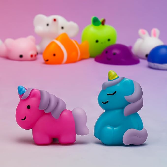 80 Pack Mochi Squishy Toys, Party Favors for Kids 4-8-12,Birthday Gifts Treasure Box Classroom Prizes Goodie Bag Stuffers, Mini Squishy Fidget Toys, Carnival Prizes in Bulk