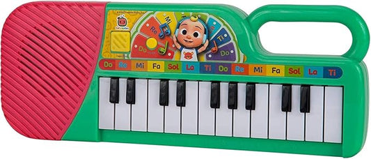 CoComelon First Act Musical Keyboard, 23 Keys; Music and ABC Songs Pre-Recorded, Educational Music Toys, Carry N’ Go Handle