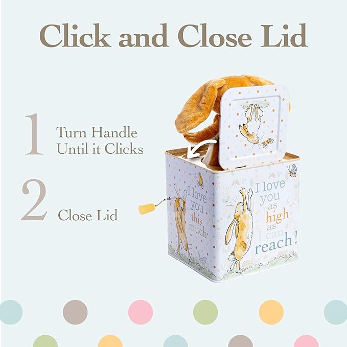 KIDS PREFERRED Guess How Much I Love You - Nutbrown Hare Jack-in-The-Box - Musical Toy for Babies