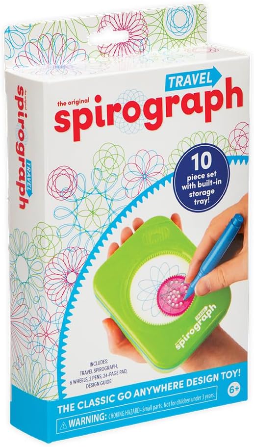 Spirograph Travel – Arts and Crafts, Travel Toys, Kids Toys, Art Supplies, Craft Supplies, Toddler Arts and Crafts, Drawing Art Kit, Toddler Activities, Unleash Your Child Inner Artist, Ages 5+