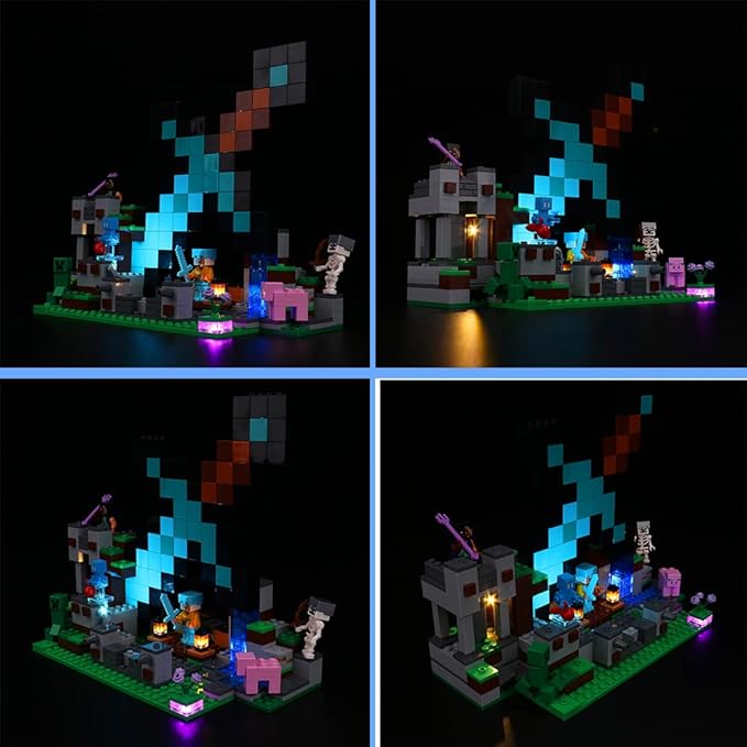 VONADO Light Kit Compatible with Lego Minecraft The Sword Outpost 21244, DIY Lighting Compatible with Lego Minecraft Sets 21244 (NO Model), Creative Decor Light (ONLY Lights)