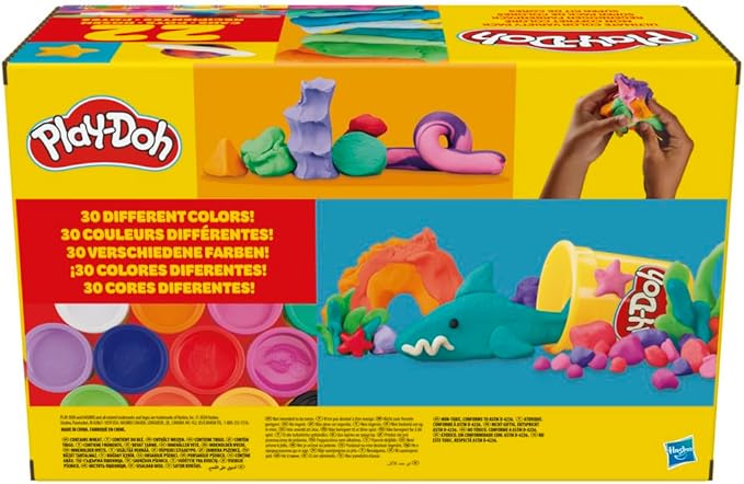 Play-Doh 22 Pack Ultimate Color Variety, Bulk Assorted Colors, 2 & 4 Ounce Modeling Compound Cans, Kids Arts & Crafts, Preschool Toys for 2 Year Old Girls & Boys & Up (Amazon Exclusive)