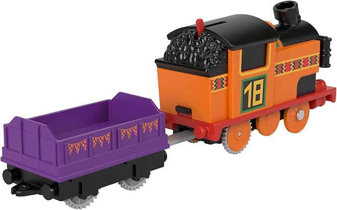 Thomas & Friends Motorized Toy Train Nia Battery-Powered Engine with Cargo for Pretend Play Preschool Kids Ages 3+ Years