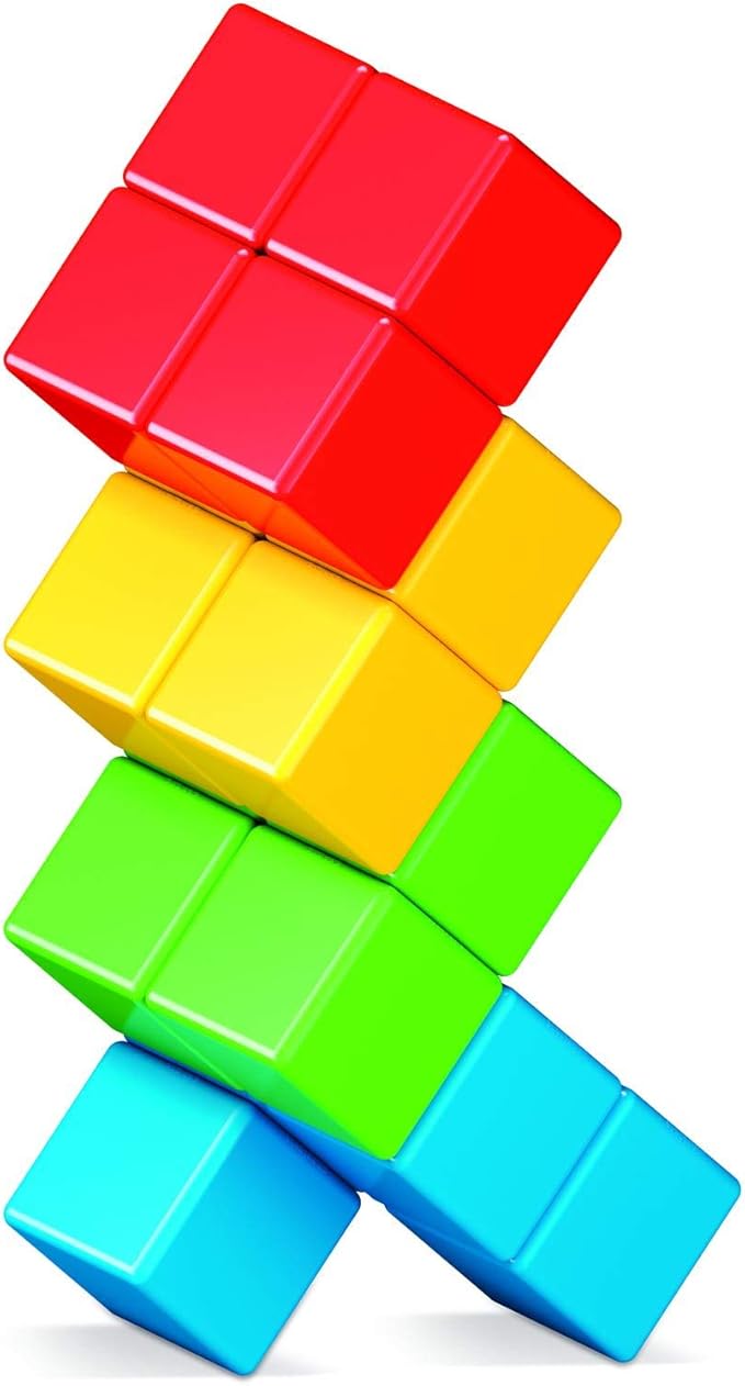 Geomag Magicube - 16 Cubes -Magnetic Construction for Children - Green Collection - 100% Recycled Plastic Educational Toys