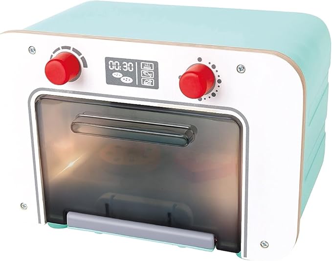 Hape: Countdown Baking Oven - Lights & Sounds, Wooden Kitchen Toy Playset, Biscuit & Baking Tray Accessories, Realistic Pretend Play, Kids Ages 3+