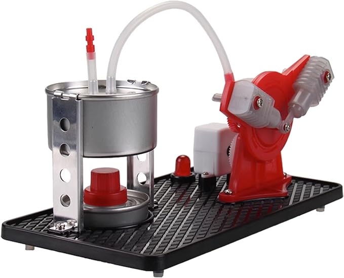 Usmile Miniature Working Steam Engine Heat-Powered Model Engine Steam-Driven Generator Educational steam Engine kit Science Experiment STEM Learning Mechanical Model