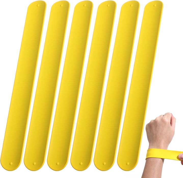10Pcs Slap Bracelets - Silicone Snap Ruler Snap Bands Wristband for Classroom Prize Party Favors