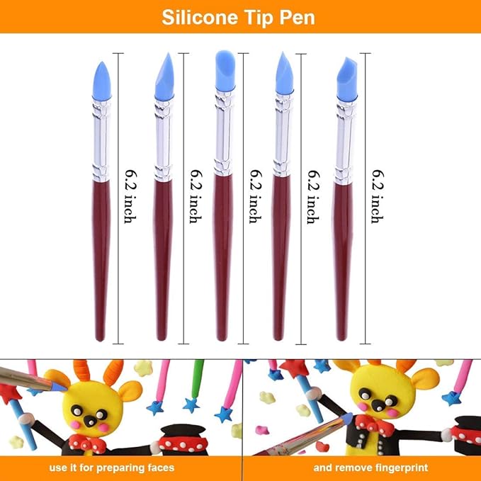 DIY Polymer Clay Tools, 25pcs Polymer Clay Sculpting Tools with Storage Bag Modeling Clay Tools Clay Sculpting Tools for Kids