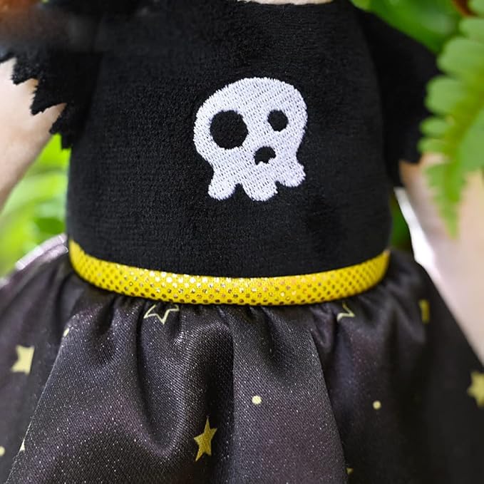 13" Exclusive New Halloween Doll, Cute Princess Fairy Plush Doll, Witches and Pumpkin Doll Girl Gifts, Non-Toxic Soft Skin-Friendly PP Cotton Plush Stuffed Angela Doll (Witches)