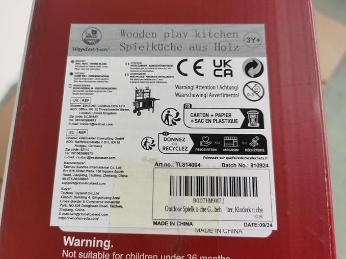 Outdoor Kitchen for Kids,Mud Kitchen Wooden Toy Playset with Wheels, Kettle, Sink, Wooden Plant Container and Kitchen Accessories, for Children Ages 3+ Years