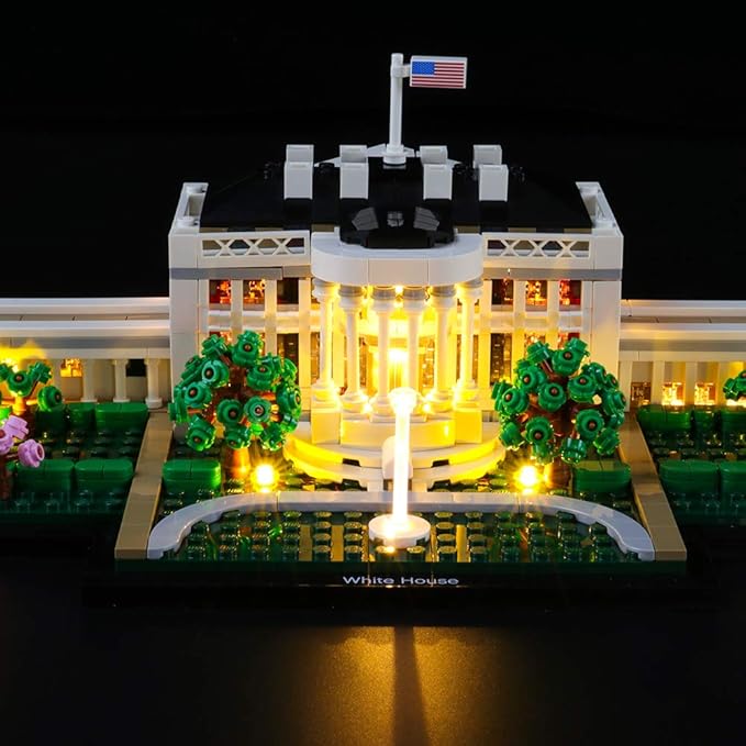 BRIKSMAX Led Lighting Kit for Architecture The White House - Compatible with Lego 21054 Building Blocks Model- Not Include The Lego Set