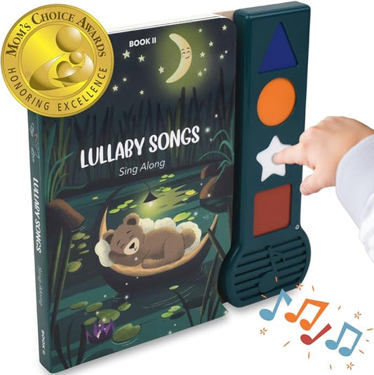Interactive Sound Book for Toddlers with Nursery Rhyme Songs, Musical Toy, Hush Little Baby, You are My Sunshine, Check Out The Video to Hear The Singer's Voice
