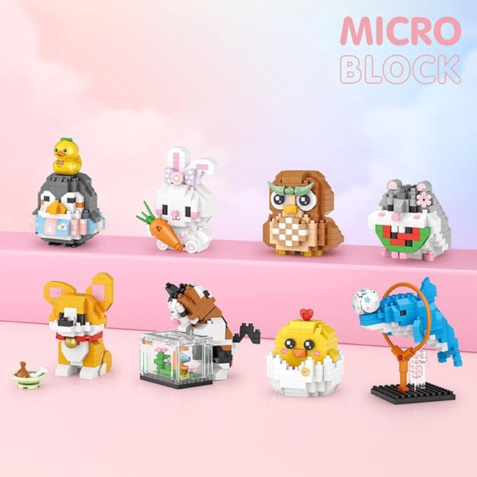 Aetheria Mini Blocks Penguin Building Animal Set 170 Pieces Creative Home Decor Building Toy Bricks for Kids or Adult Advent Calendar 2024