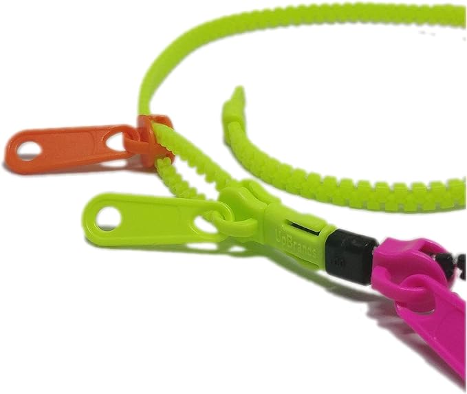 UpBrands Quiet Prizes for Kids Classroom Double Tour Zipper Bracelets, School Rewards, Party Favors for Kids, Goodie Bags, Easter Egg Basket Stuffers (Unicolor)
