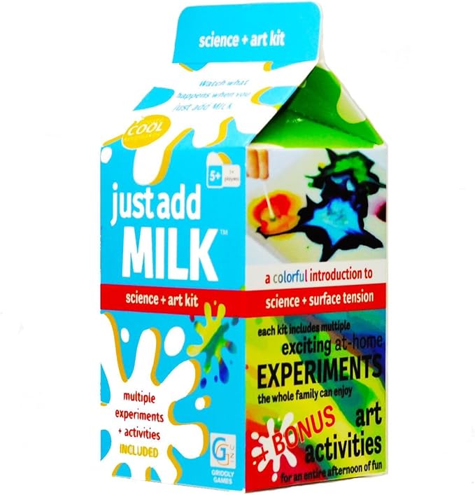 STEM Toys by Griddly Games - Art & Science Kits for Kids Age 8-12 Fun & Educational Science Toys, Engaging Kids Activity Kit, Perfect Science Kit for Hands-on Learning (Just Add Milk)