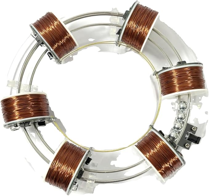 High tech electromagnetic Coil Accelerator - Multifunctional STEM Toy for Science Education & Creative Learning | Hands-On Physics Experiment Kit for Adults (electromagnetic Coil)