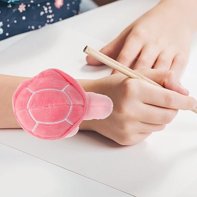 Kisangel 1pc Animals Slap Bracelet Turtle Slap Bracelet Stuffed Animal Slap Bracelets Huggers Turtle Party Favors(Pink)