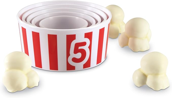 Learning Resources Smart Snacks Count 'em Up Popcorn, Counting Game, Math Games, Set of 15, Ages 2+