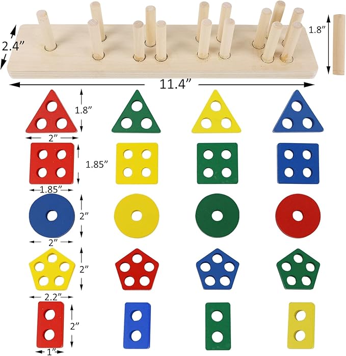 Glintoper Christmas Wooden Gift for Toddlers, Number Puzzle & Sorting and Stacking Toys Set for Kids 2 3 4 5, Montessori Magnetic Fishing Game, Shape Sorter Color Stacker Preschool Activities Gifts