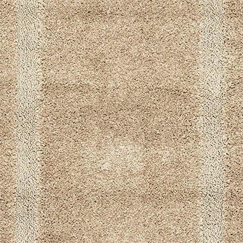 SAFAVIEH Florida Shag Collection Accent Rug - 2'3" x 4', Beige & Beige, Border Design, Non-Shedding & Easy Care, 1.2-inch Thick Ideal for High Traffic Areas in Foyer, Living Room, Bedroom (SG454-1313)
