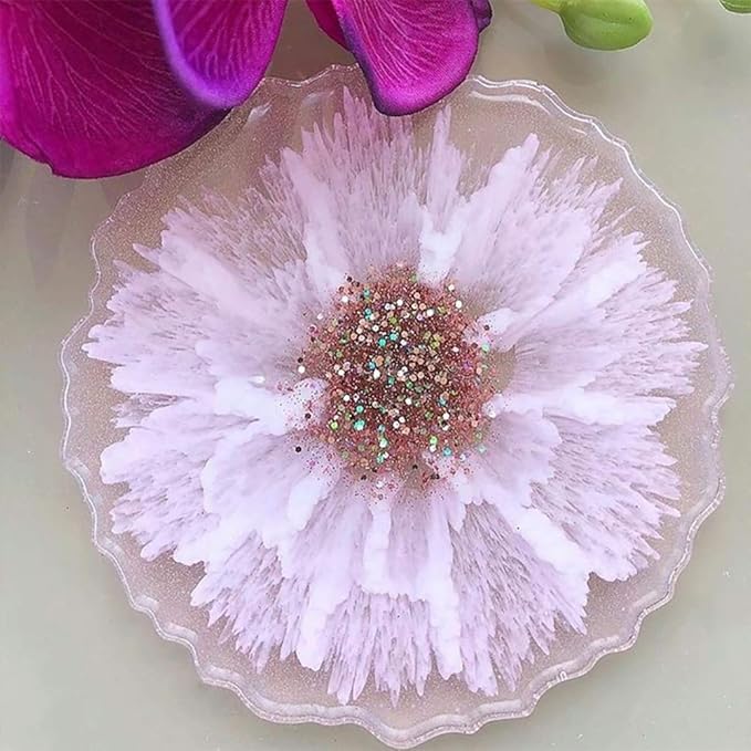 SENHAI 8Pcs Coaster Silicone Epoxy Resin Molds, Irregular Geode Coaster Resin Molds for DIY Crafts, Home Decoration, Making Agate Coasters Set