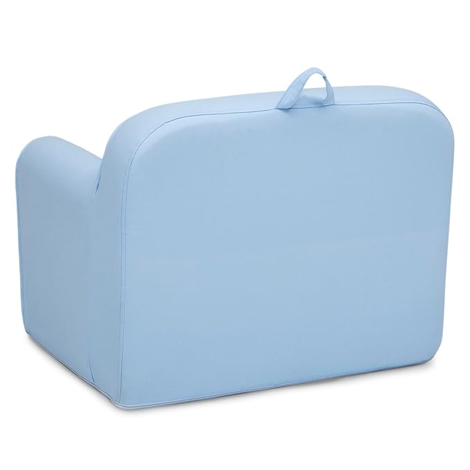Delta Children Cozee Chair -Foam Kids Chair for Ages 18 Months and Up, Powder Blue