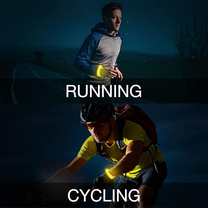 8 PCS LED Glow Bracelets, Light Up Wristbands - Halloween Glow in The Dark Party Bracelets Favors Supplies for Christmas, Concerts, Festivals, Game Prizes, Sports, Rave Accessories(Yellow)