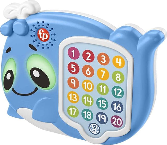 Fisher-Price Toddler Educational Toy Linkimals 1-20 Count & Quiz Whale Activity with Interactive Lights & Music for Ages 18+ Months