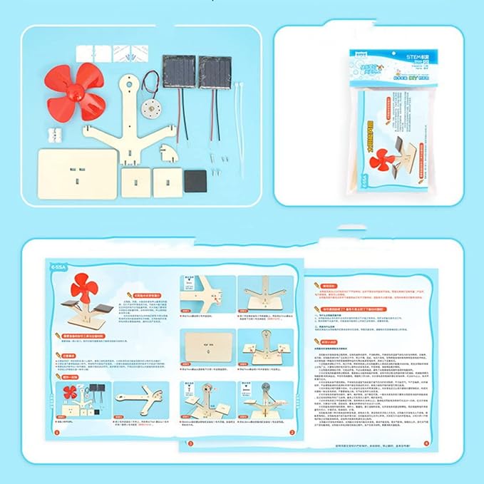 TOYANDONA Models Kits Toys 2sets of Assembly Solar Students Development Brain Science for Model Fan Educational Kits DIY Experiment Toy Model Kit