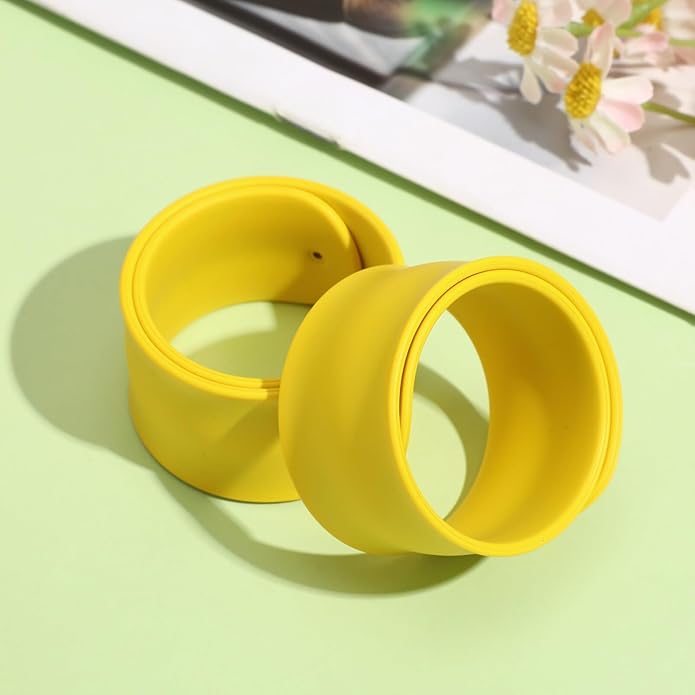 10Pcs Slap Bracelets - Silicone Snap Ruler Snap Bands Wristband for Classroom Prize Party Favors