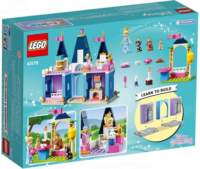 LEGO Disney Cinderella’s Castle Celebration 43178 Creative Building Kit, New 2020 (168 Pieces)