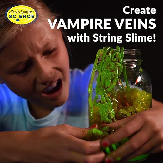 Steve Spangler Science String Slime Starter Kit, Includes Blue and Yellow (3.4 oz. Each) – DIY Slime Science Experiment Kit for Kids, Explore and Teach Science of Polymers, Exciting STEM Activity