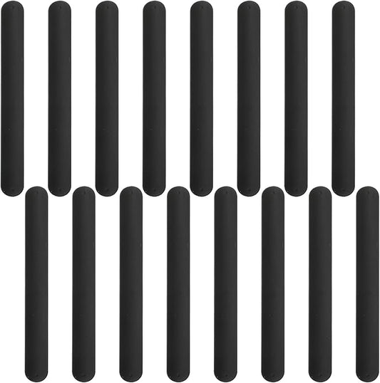 Silicone Rubbber Slap Bracelets Plain Slap Bracelets Wrist Soft and Safe Slap Bands Wrap Band for School Party Favors DIY Painting Wristband Craft