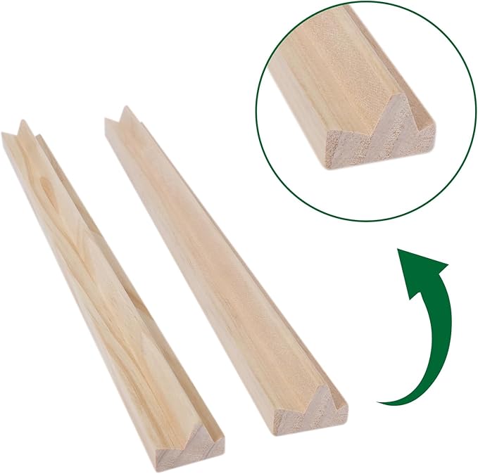 GOTHINK Wooden Mahjong Tiles Trays/Racks/Holders Set of 4, Upgrade Your Mahjong Game, Racks for Mahjong, Mexican Train, Dominoes, and More (Racks Only)