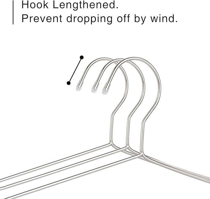 Fayleeko Wire Coat Hangers 40 Pack Strong Heavy Duty Stainless Steel Metal Ultra Thin Space Saving Clothes Hangers 16.5 Inch