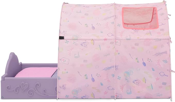 Delta Children - Disney Princess Sleep and Play Toddler Bed with Tent, Purple/Pink
