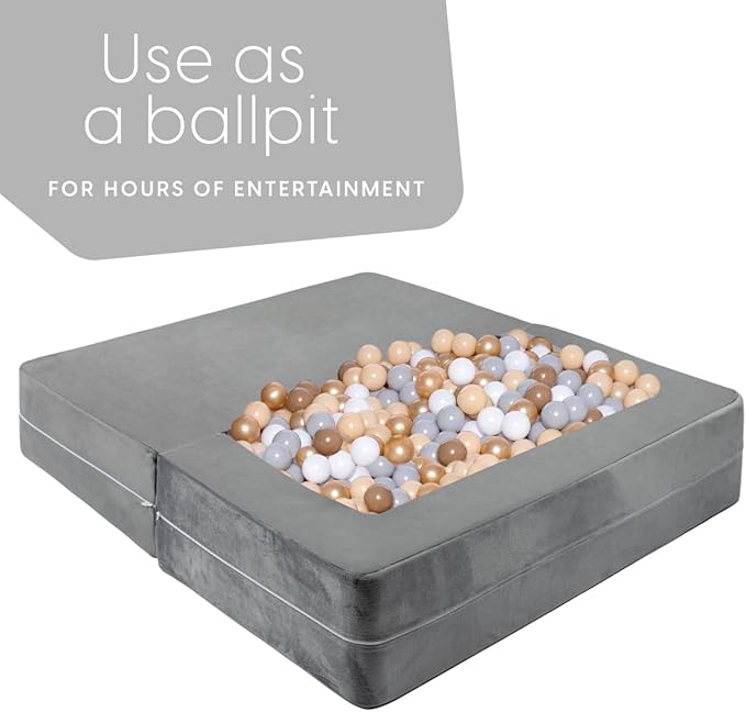 Milliard Kids Couch - Modular Kids Sofa for Toddler and Baby Playroom/Bedroom Furniture (Grey) with Bonus Pillow